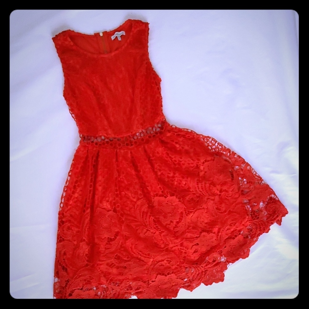 Lace cut out summer dress
